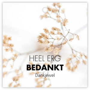 Bedankt.