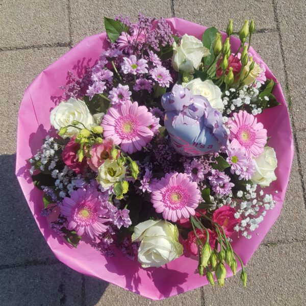 Roze Geboorte Boeket