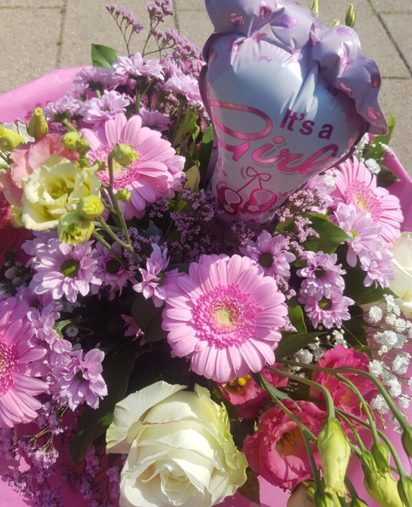 Roze Geboorte Boeket - Afbeelding 2