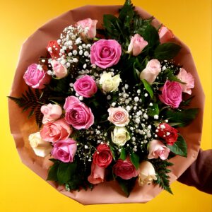 Boeket Rozen Gemixt Pastel Groot