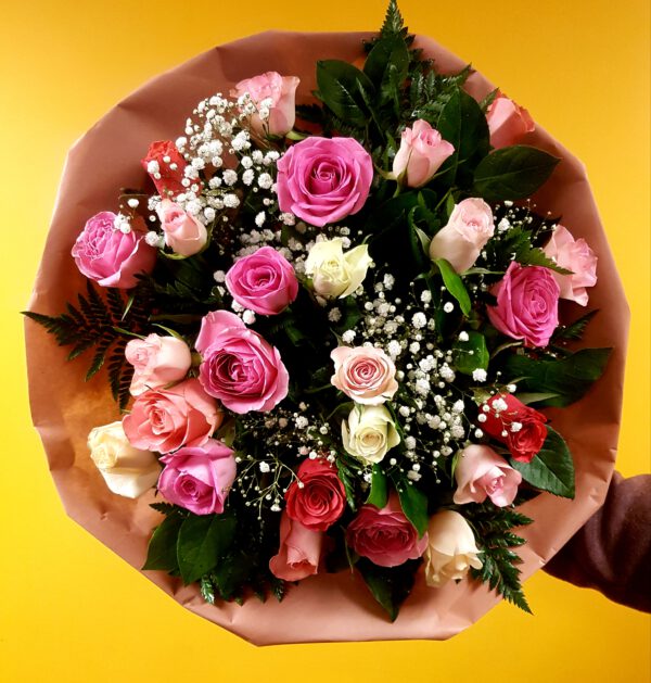 Boeket Rozen Gemixt Pastel Groot