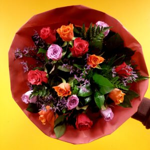 Boeket Rozen Warme Kleuren